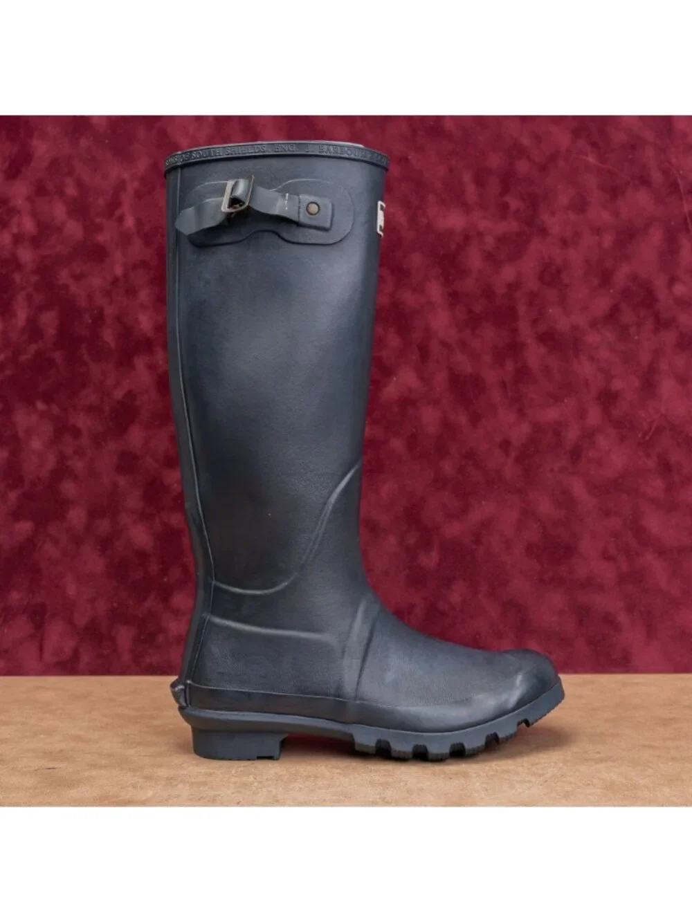 Barbour Women Bede Navy Blue Festival Wellies Rain Rubber Boots 8US UK6
